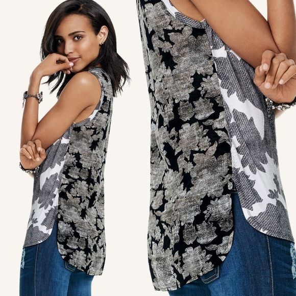 Cabi Tango Cowl Neck Sleeveless Top Floral 3057 - Picture 13 of 13